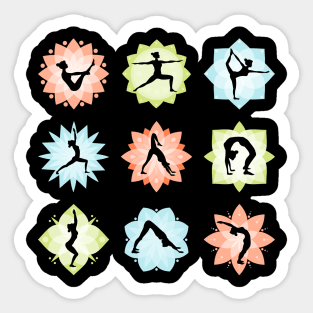 Yoga siluets Sticker